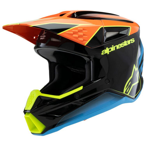 Alpinestars SM3 Fray Youth Helmet - Black/Orange/Yellow