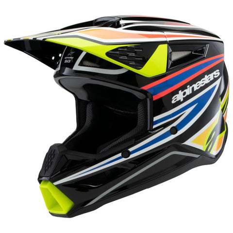 Alpinestars SM3 Wurx Youth Helmet - Black/Yellow/Blue/Red