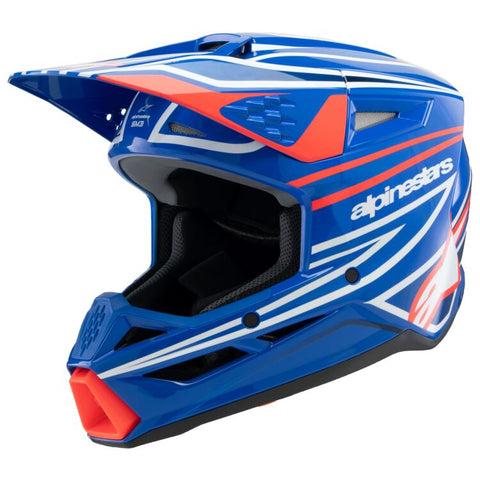Alpinestars SM3 Wurx Youth Helmet - Blue/Red/White/Black