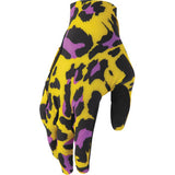 Thor Sportmode Cheetah Gloves - Yellow/Purple