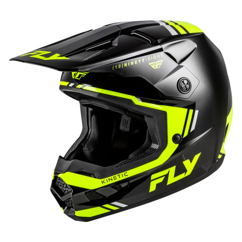 Fly Racing Kinetic Verdict Helmet - Black/Hi-Vis/Grey