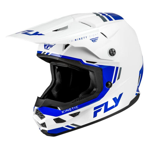 Fly Racing Kinetic Verdict Helmet - White/Blue/Grey