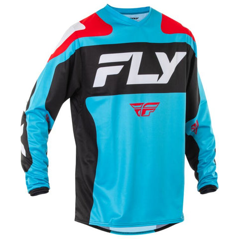 Fly Racing F-16 Jersey - Cyan/Black/White