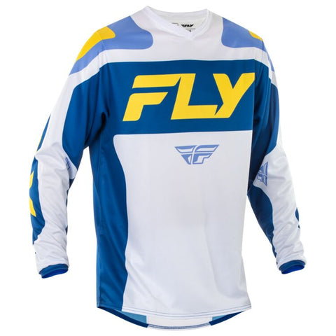 Fly Racing F-16 Jersey - White/Dark Blue/Yellow