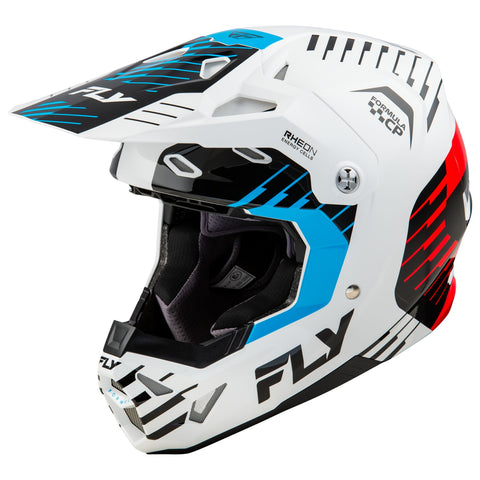 Fly Racing Formula CP Slice Helmet - White/Red/Cyan