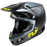 Fly Racing Formula S Carbon Protocol Helmet - Black Carbon/Grey/Hi-Vis