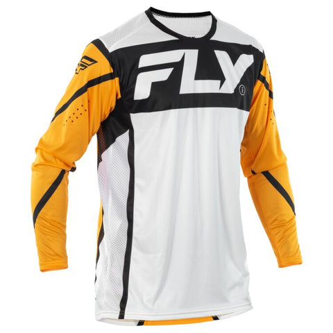 Fly Racing Lite Jersey - White/Black/Mustard